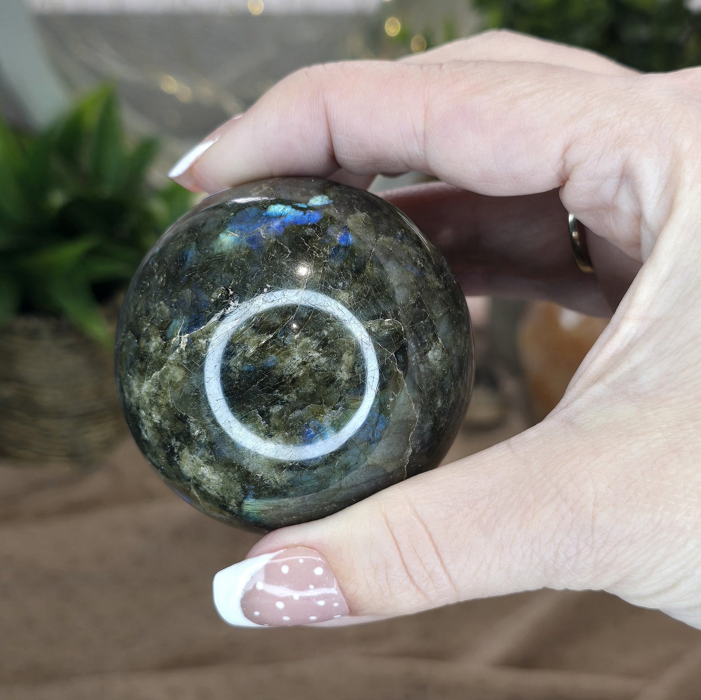 50mm Flash Labradorite Sphere ✨