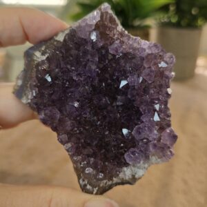 Amethyst Natural Deep Purple Crystal Cluster β Specimen D