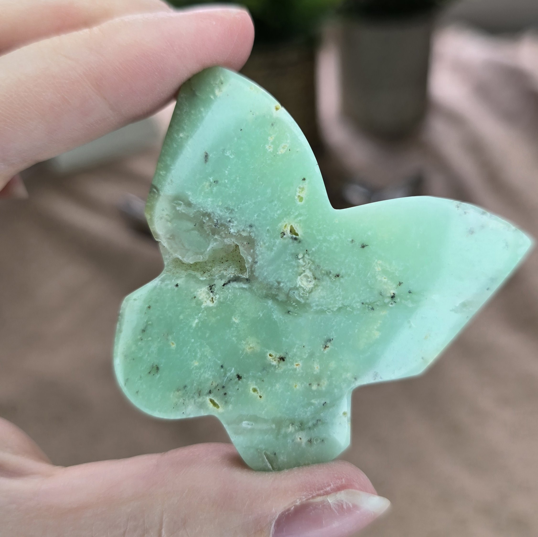 Chrysoprase Butterfly Carving - Image 2