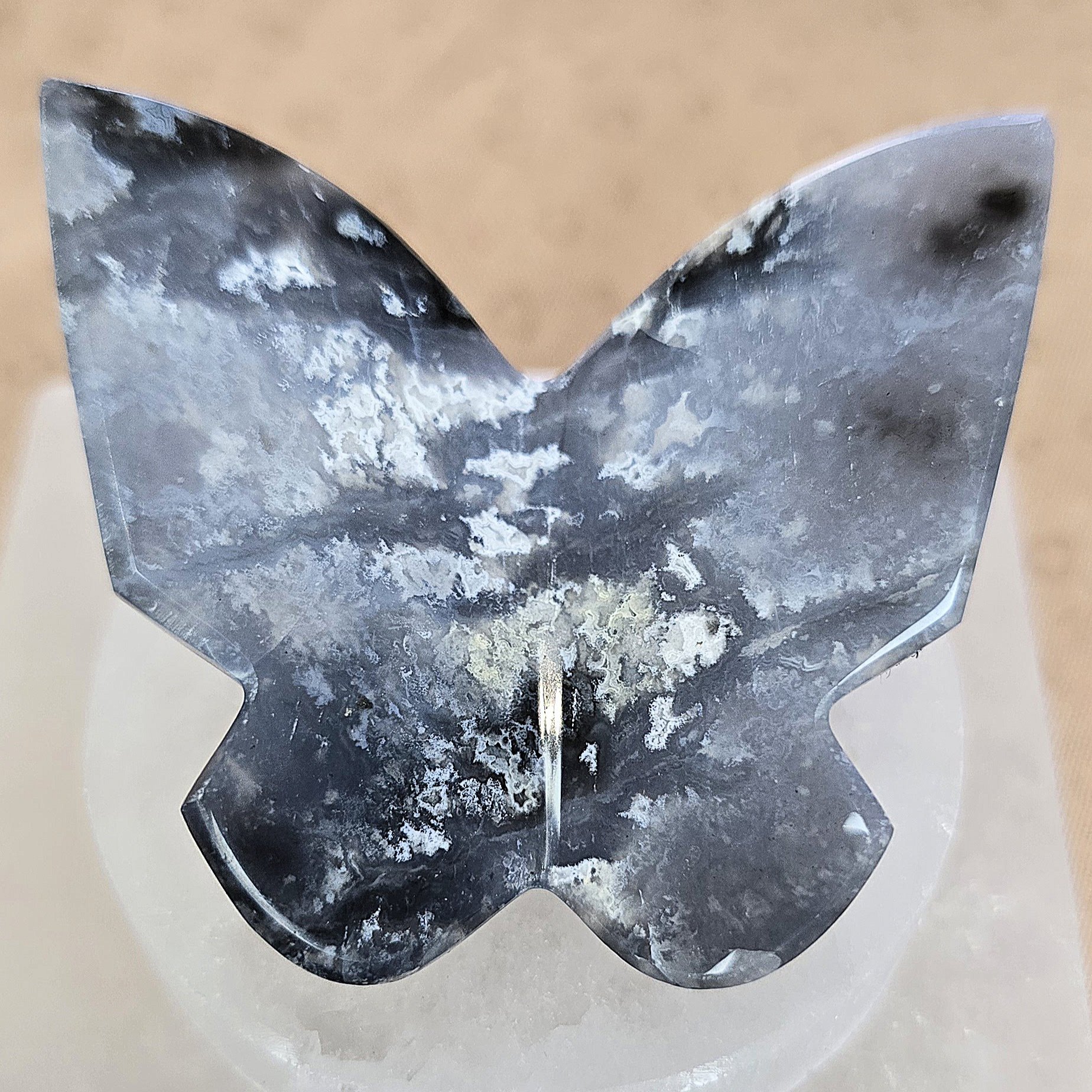 Purple Chalcedony Butterfly Carving #2 - Image 3