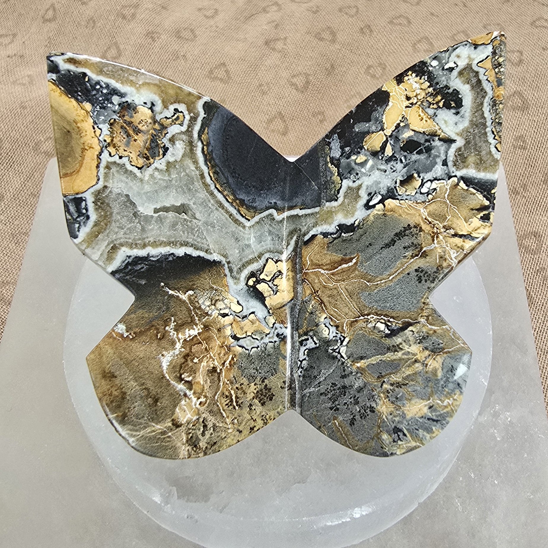 Malignant Jasper 3D Butterfly Carving - Image 3