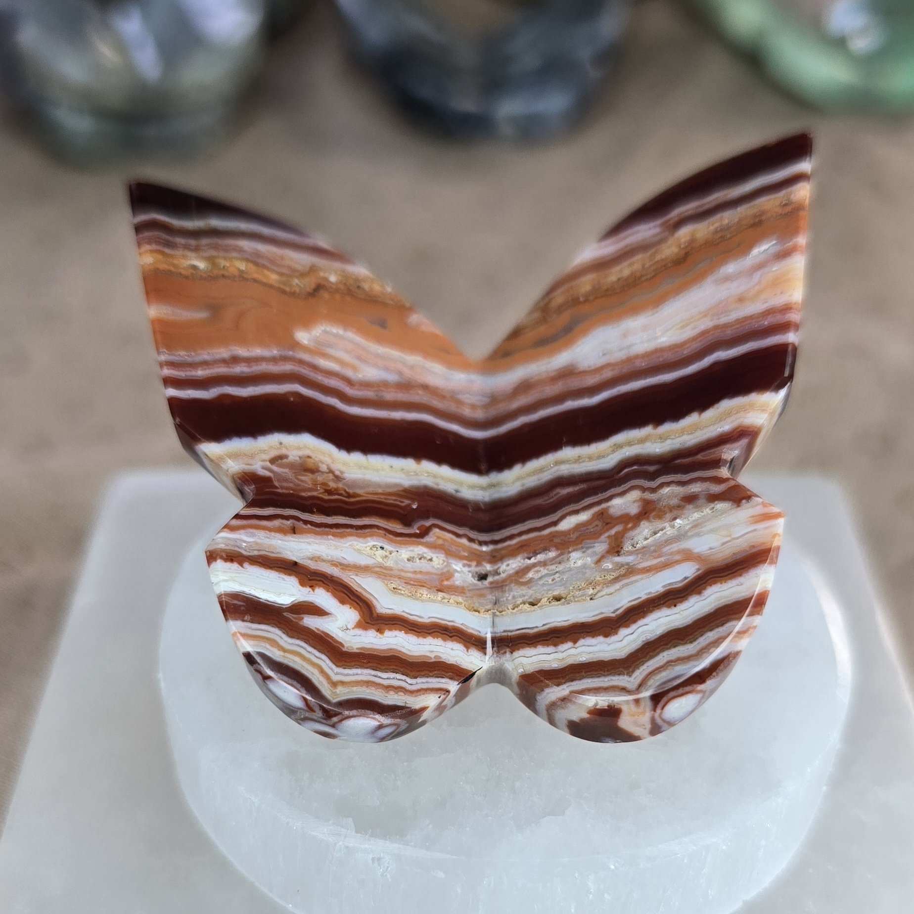 Pink Crazy Lace Agate Butterfly - Image 3