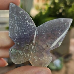Grape Agate Butterfly Carving 🦋💜