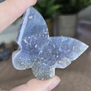 Natural Grape Agate Butterfly Carving #2