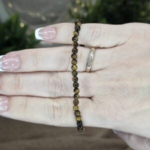 4mm Tiger’s Eye Crystal Bracelet | Protection, Confidence & Grounding
