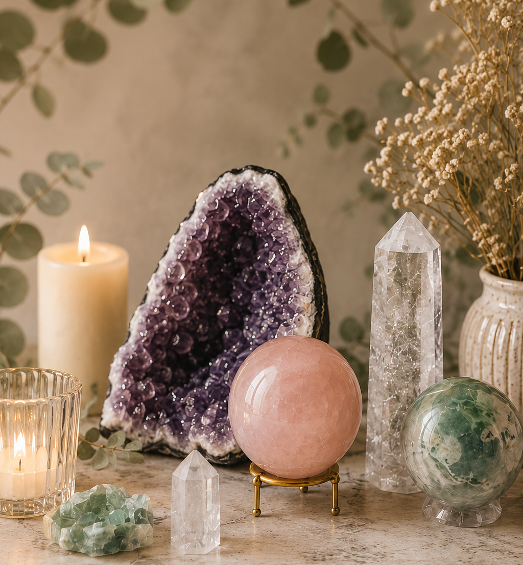 New crystals arrivals including specimens, carvings and tumble stones