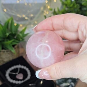 45mm Rose Quartz Sphere | Natural Crystal Sphere