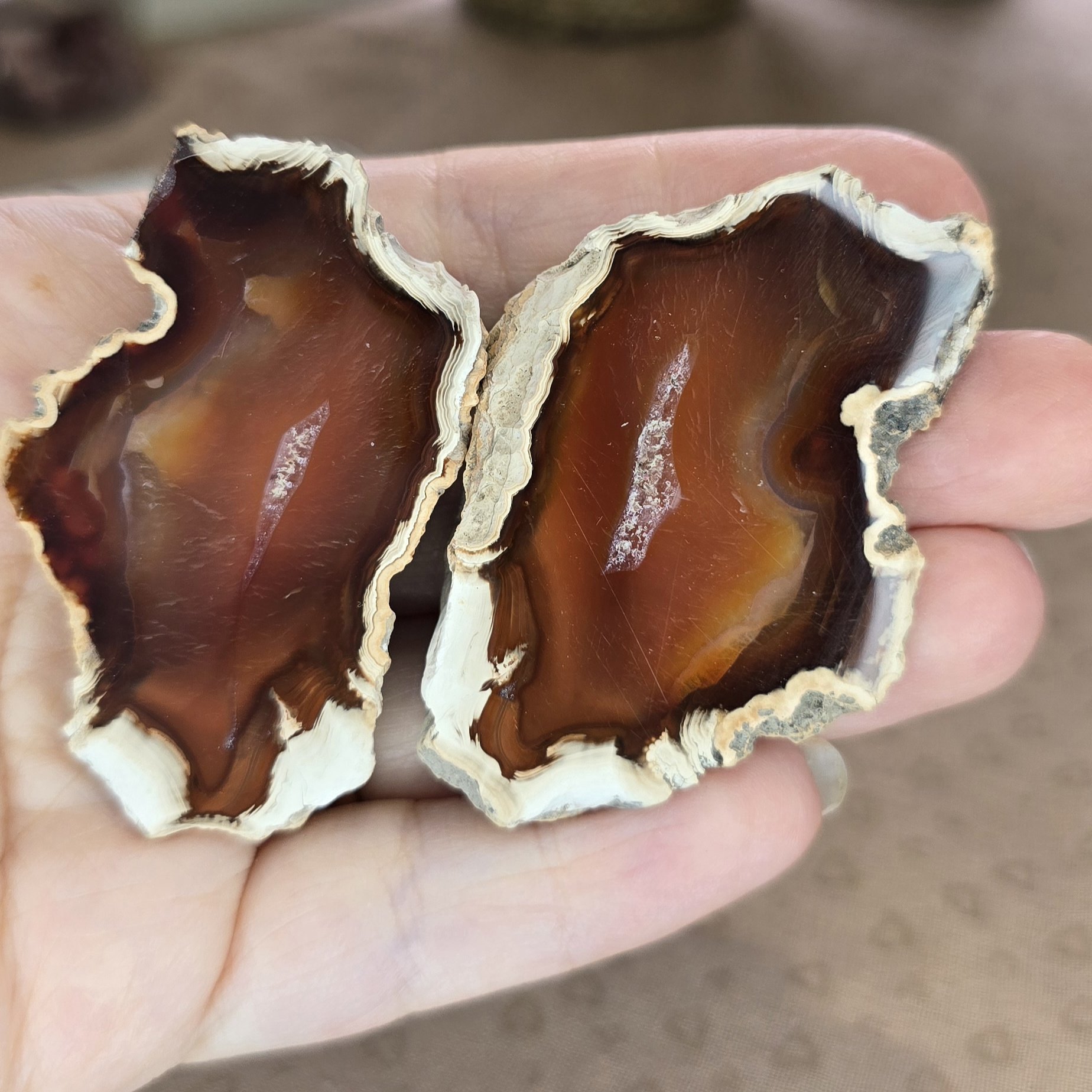 Indonesian Agate Geode Pair - Image 6