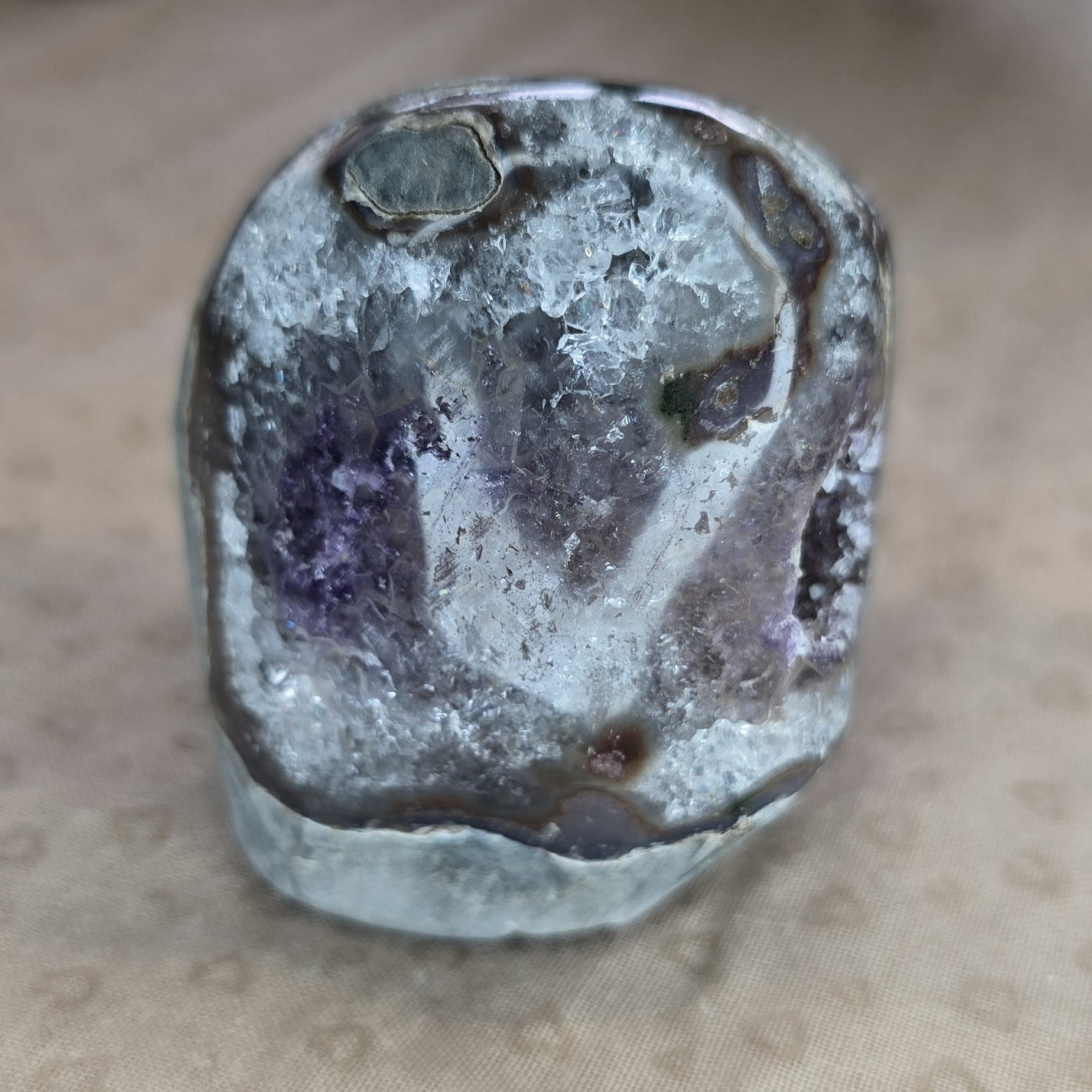 Sugar Amethyst Cut Base With Crystal Pockets (Approx 240g) - Image 6