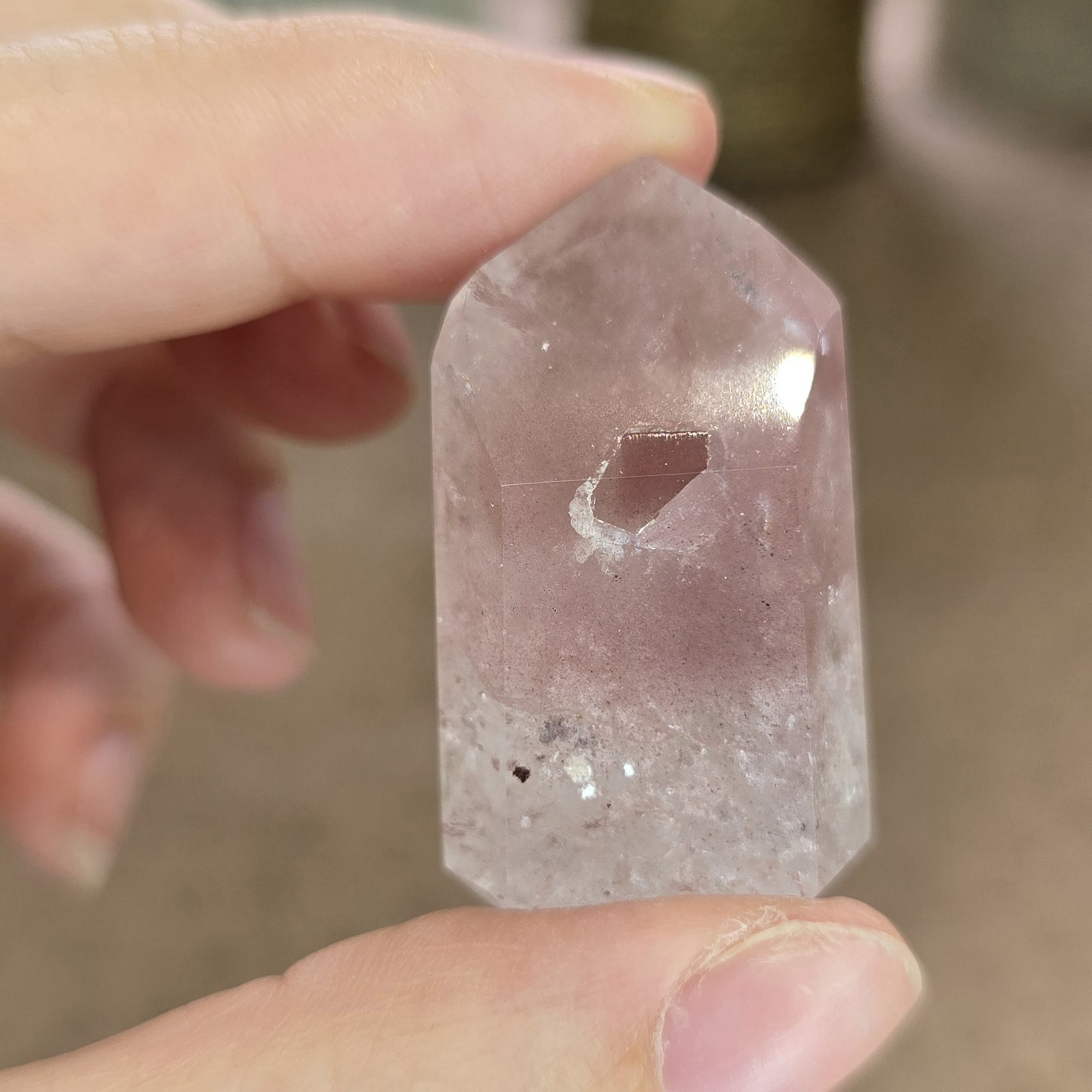 Pink Lithium Quartz Tower - Image 3