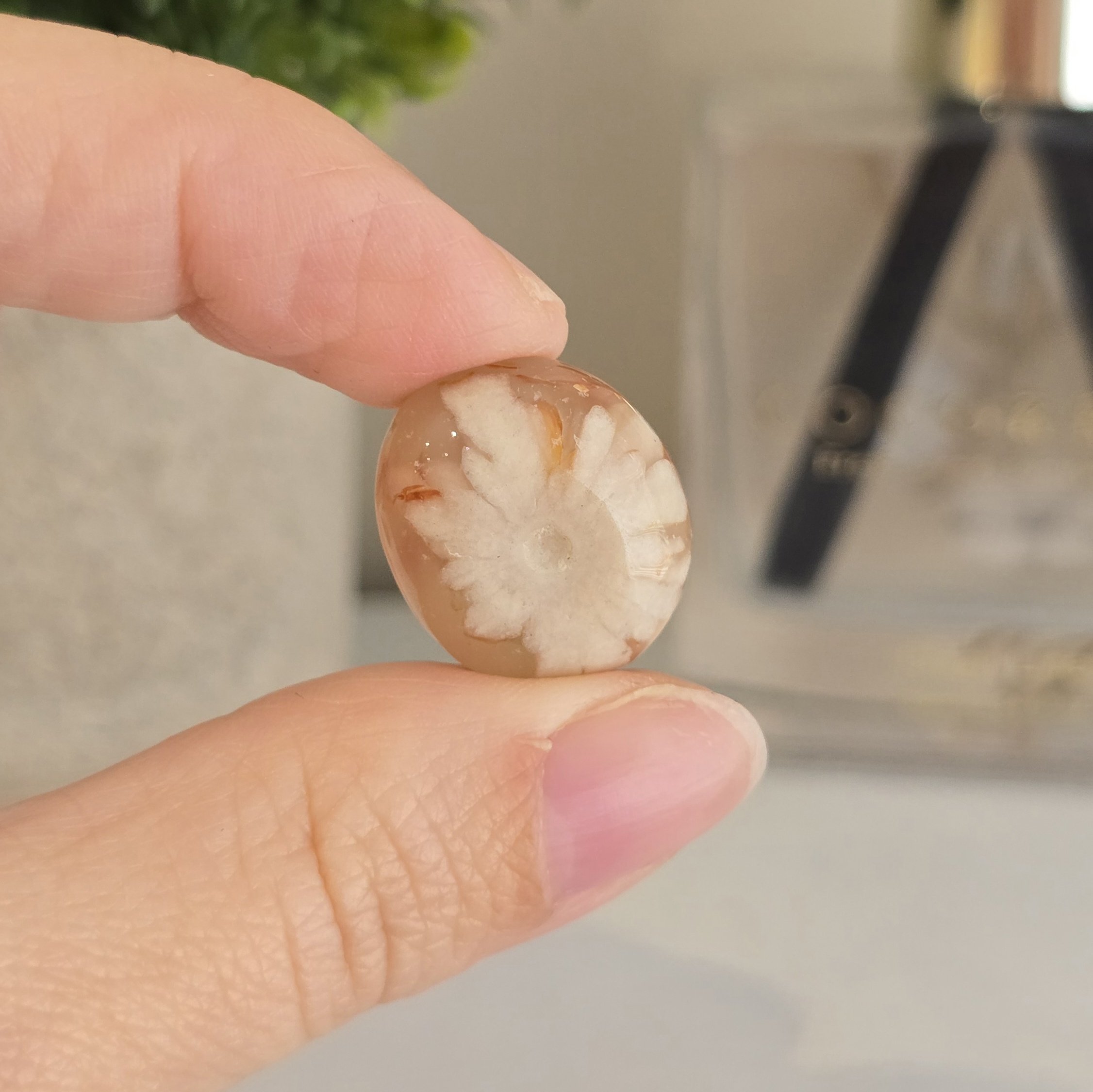 Flower Agate Tumble Stone - 20mm