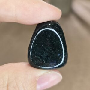 Dark Moss Agate Tumble Stone – 24mm