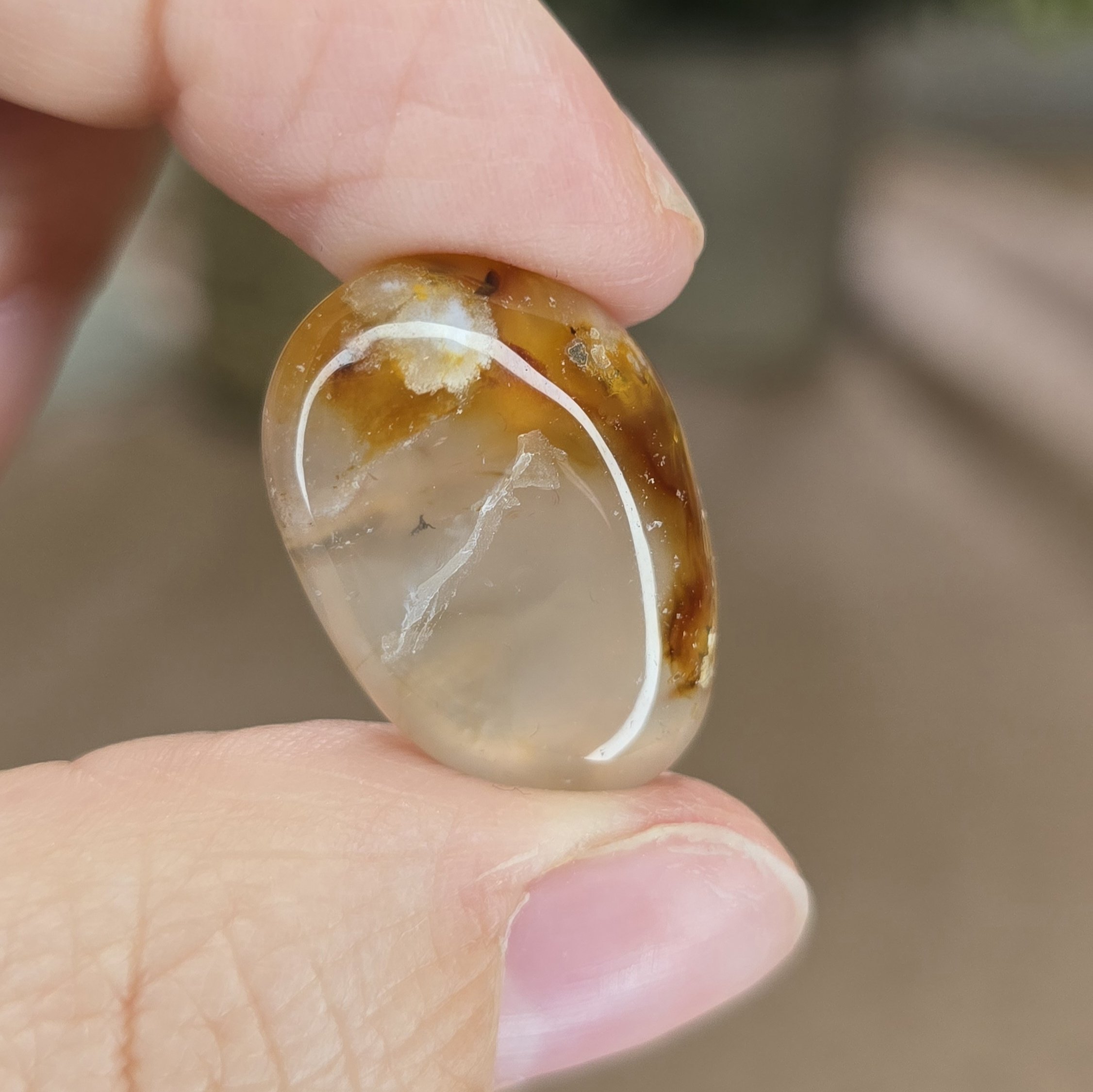 Flower Agate Tumble Stone – Approx. 22mm - Image 3