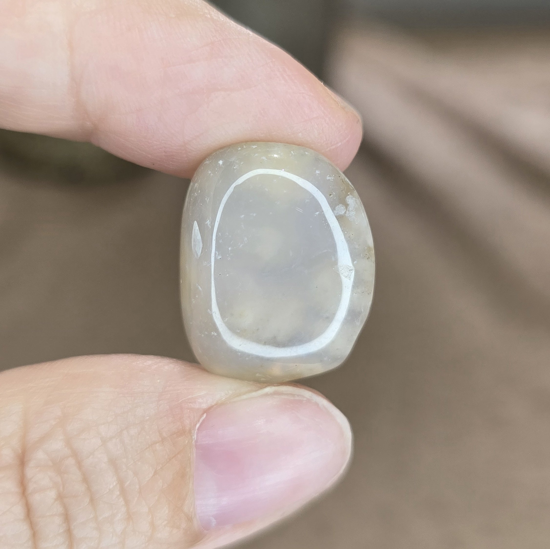 Flower Agate Tumble Stone - Approx 22mm - Image 2