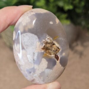 Flower Agate Palm Stone #2