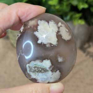 Flower Agate Palm Stone #3