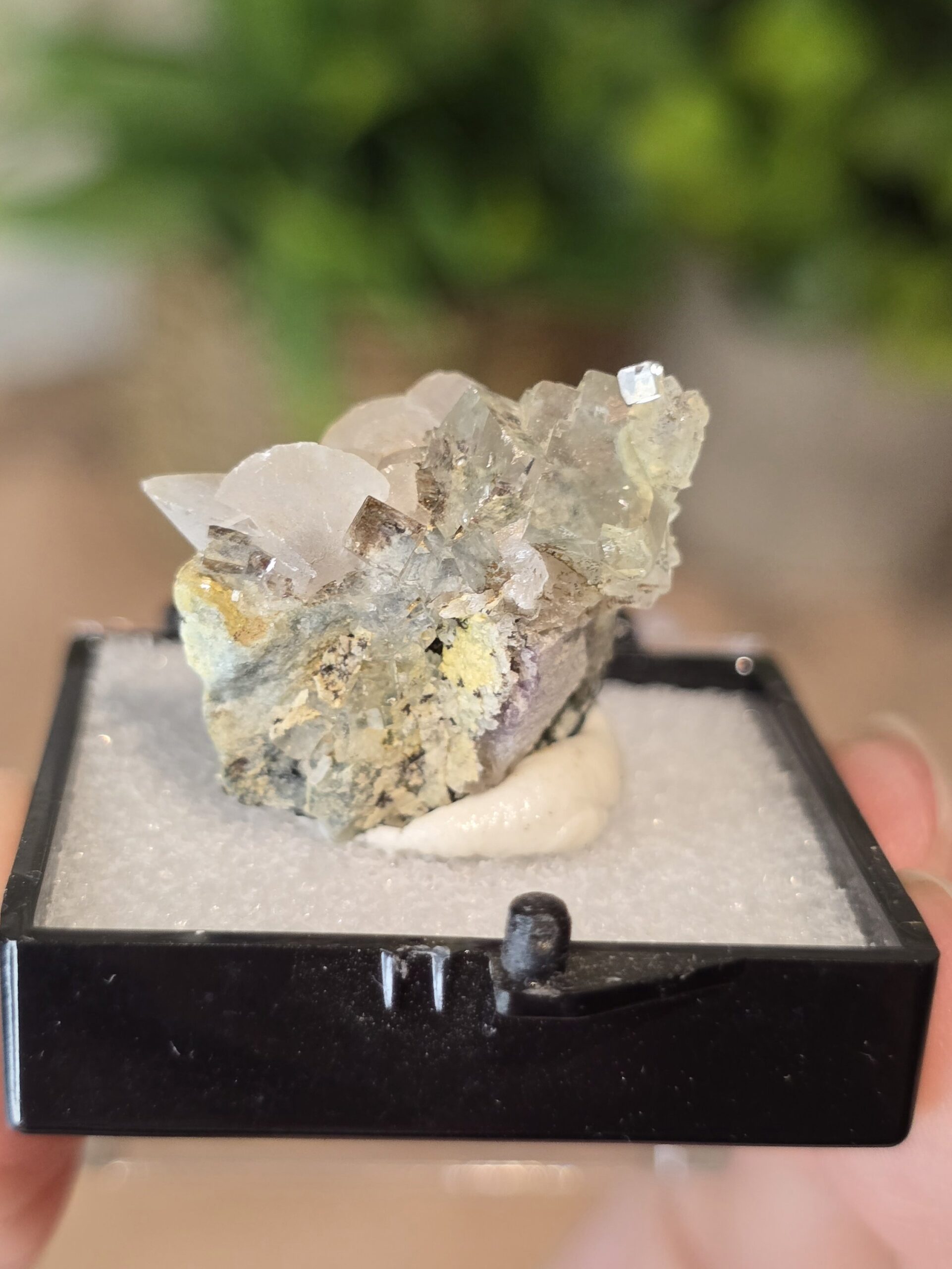 Phantom Fluorite with Calcite on Matrix - Image 9