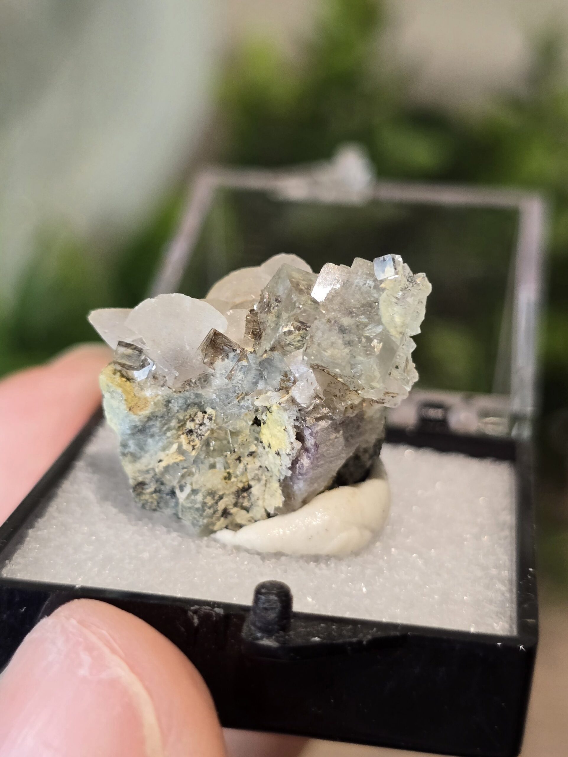 Phantom Fluorite with Calcite on Matrix - Image 2
