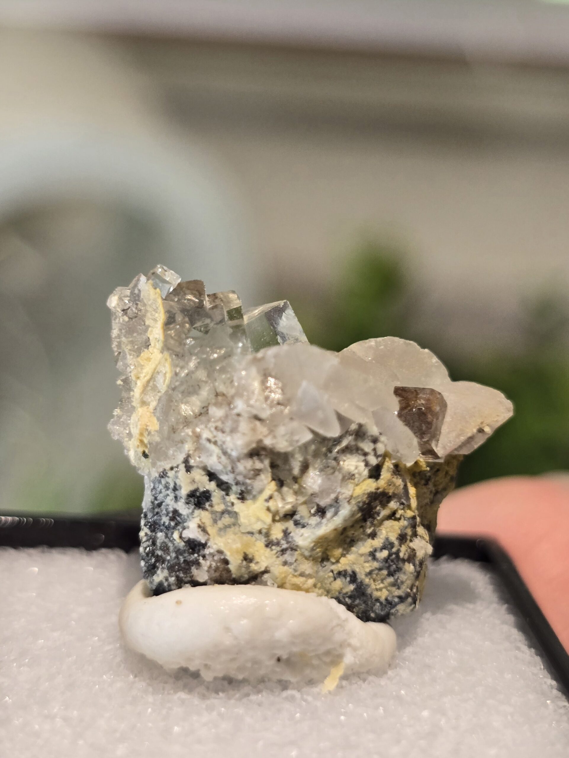 Phantom Fluorite with Calcite on Matrix - Image 4