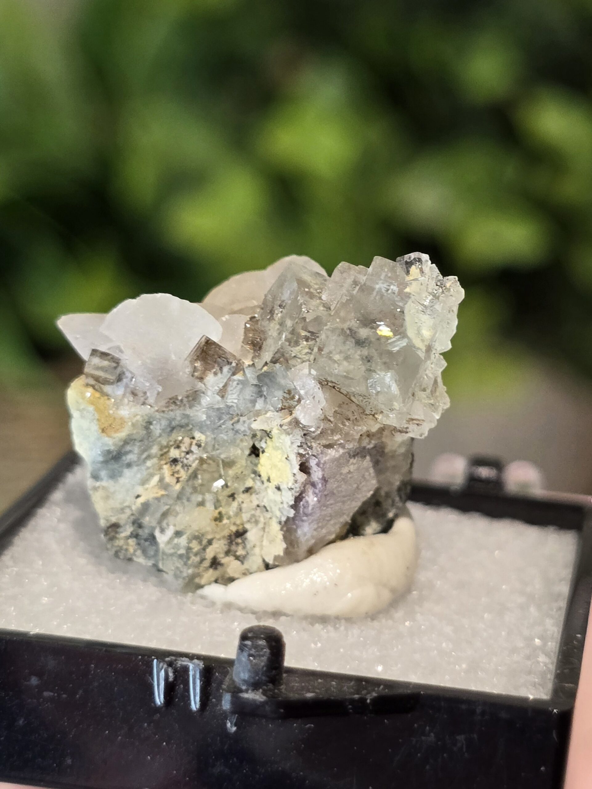 Phantom Fluorite with Calcite on Matrix - Image 5