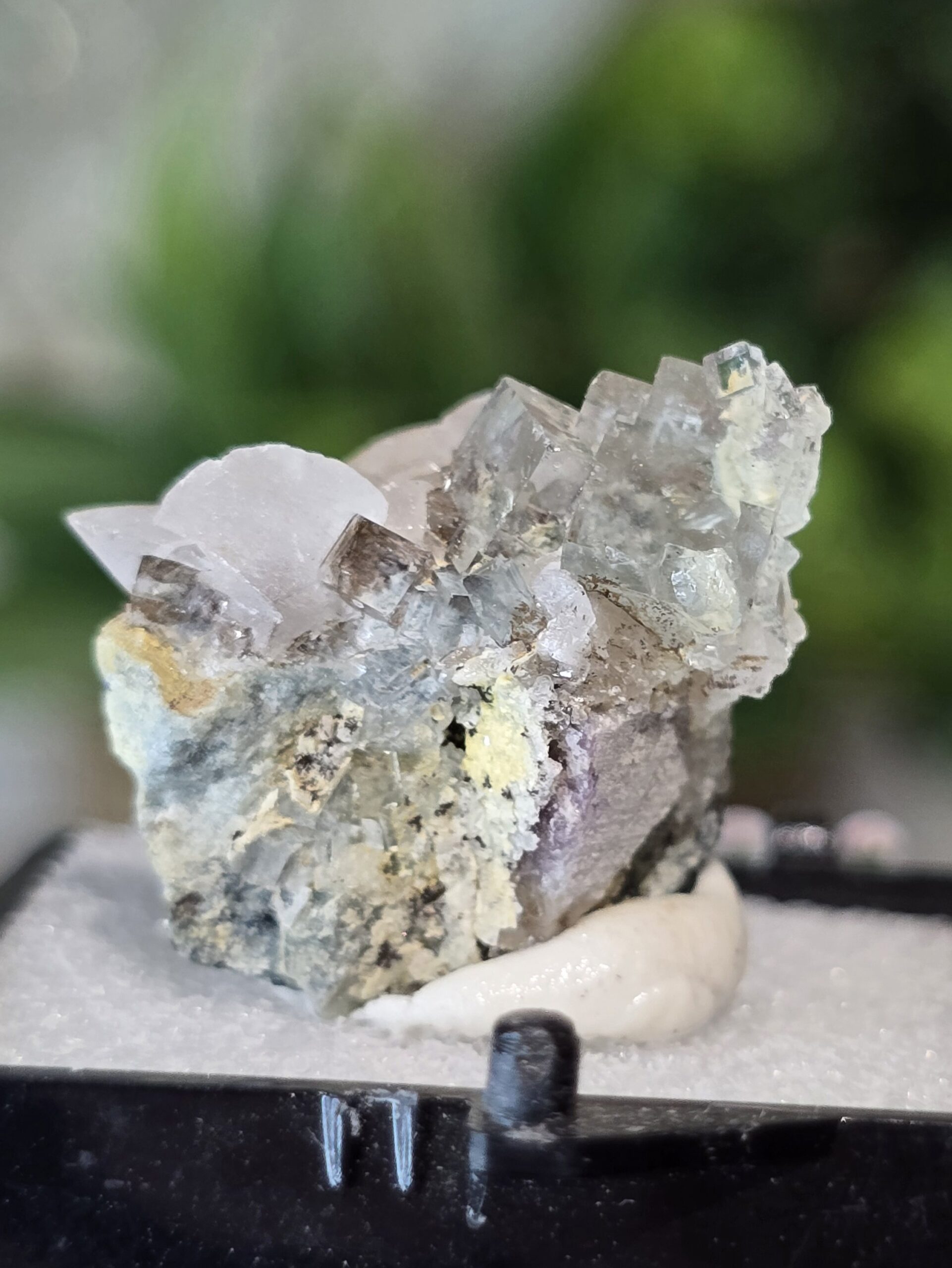 Phantom Fluorite with Calcite on Matrix - Image 11