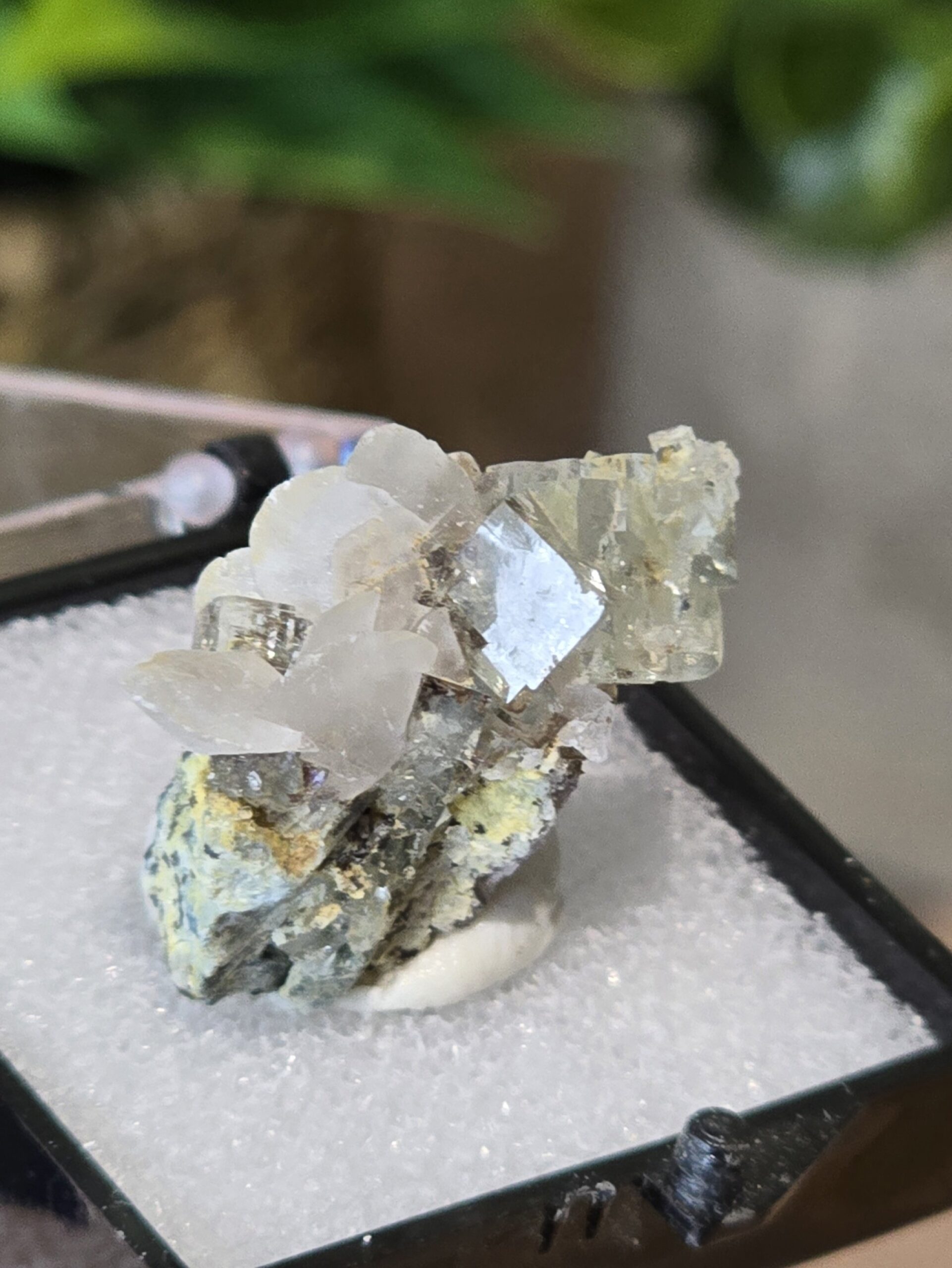 Phantom Fluorite with Calcite on Matrix - Image 8